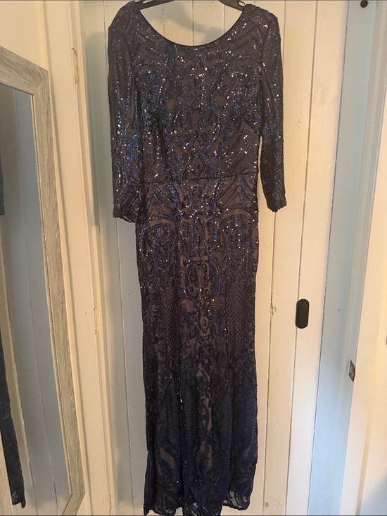 Alex Evenings Dresses & Skirts - Alex Evenings Deep Navy Beaded Maxi Gown